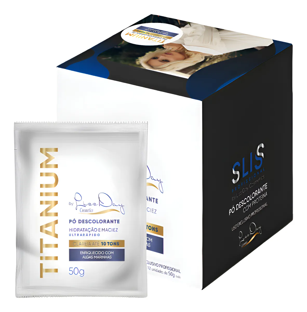 PÓ DESCOLORANTE TITANIUM - DIPLAY SACHÊS 50g